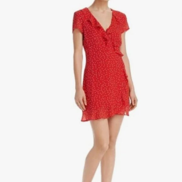 Bardot Red Polkadot Dress - Picture 1 of 4